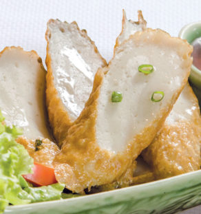 Fried king mackerel fish balls