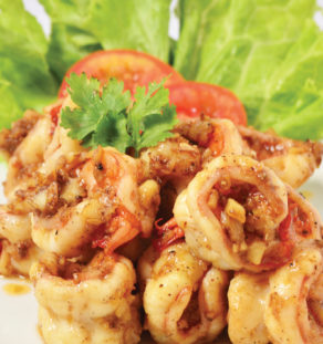 กุ้งแชบ๊วยกระเทียม