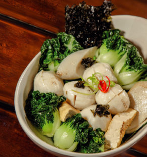 Assorted fish balls in clear soup
