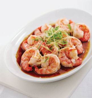 กุ้งแชบ๊วยนึ่งซีอิ๊ว
